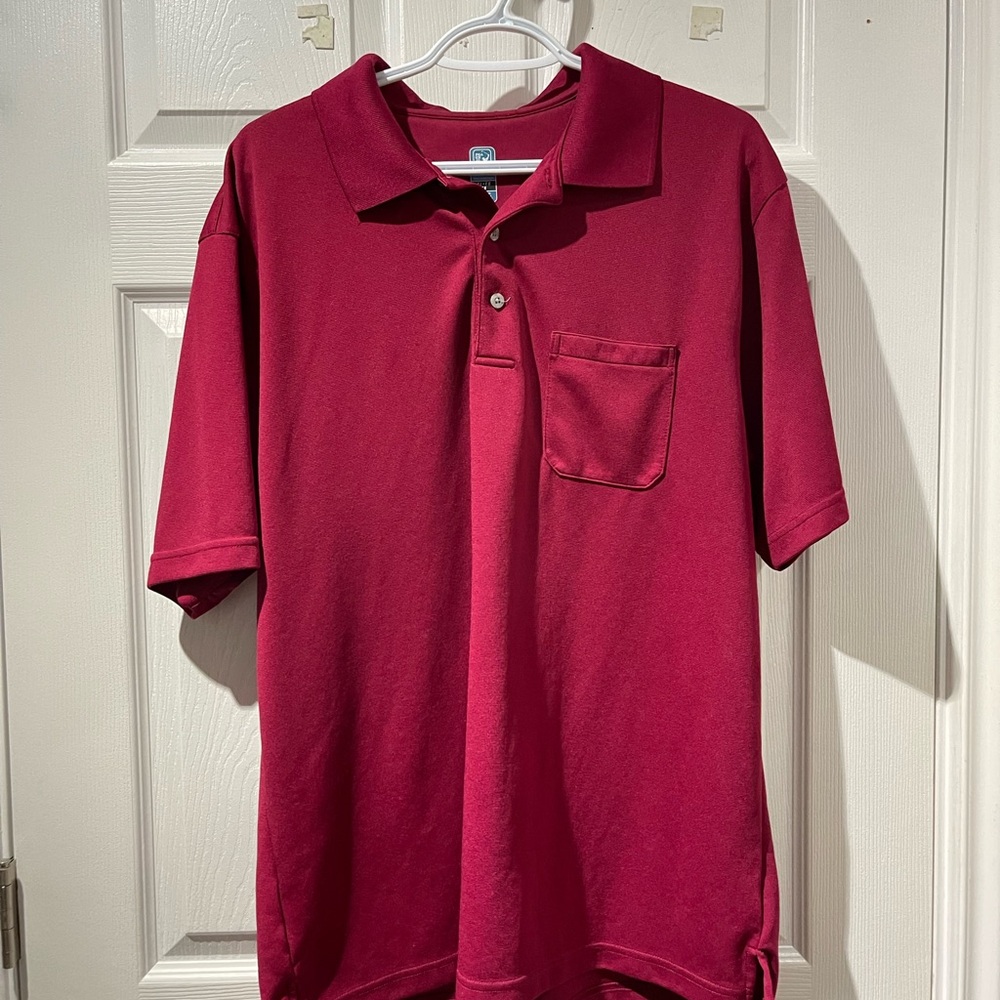 PGA TOUR Men’s Polo Shirt XL – Maroon – Like New